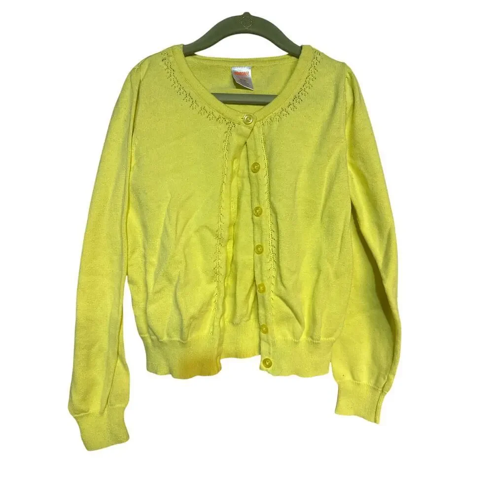 Gymboree cardigan sweater - yellow - size LARGE 10/12